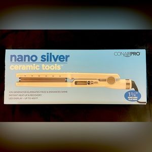 ConairPro Nano Silver Ceramic Tools Ionic Straightening Iron 1 3/4" Pearl White